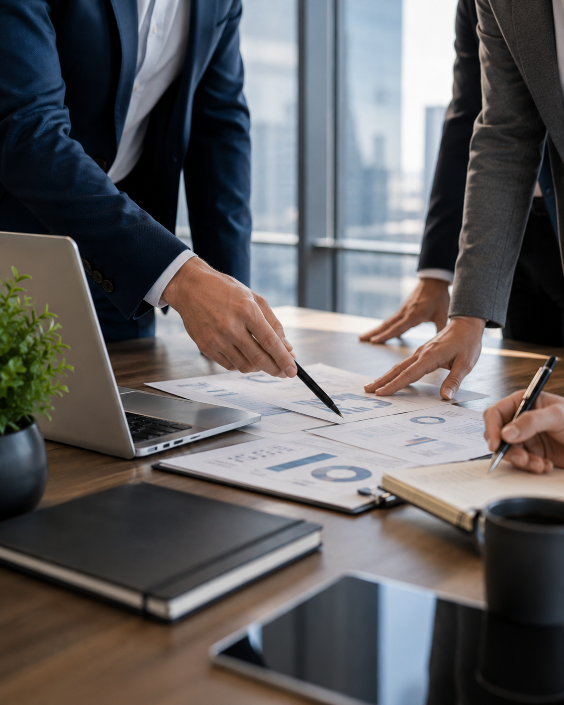 Crossturn Consulting Group team reviewing results